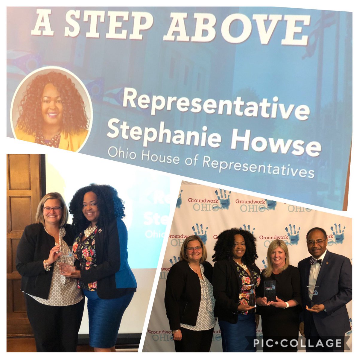 stephaniehowse's tweet photo. Thank you to @GroundworkOhio for awarding me with the 2019 Step Above award. I am humbled to be recognized and look forward to continuing to working with you to increase the success of Ohio’s children. #LayingTheGroundwork #GroundWorkSummit2019 https://t.co/kItpSTqkki