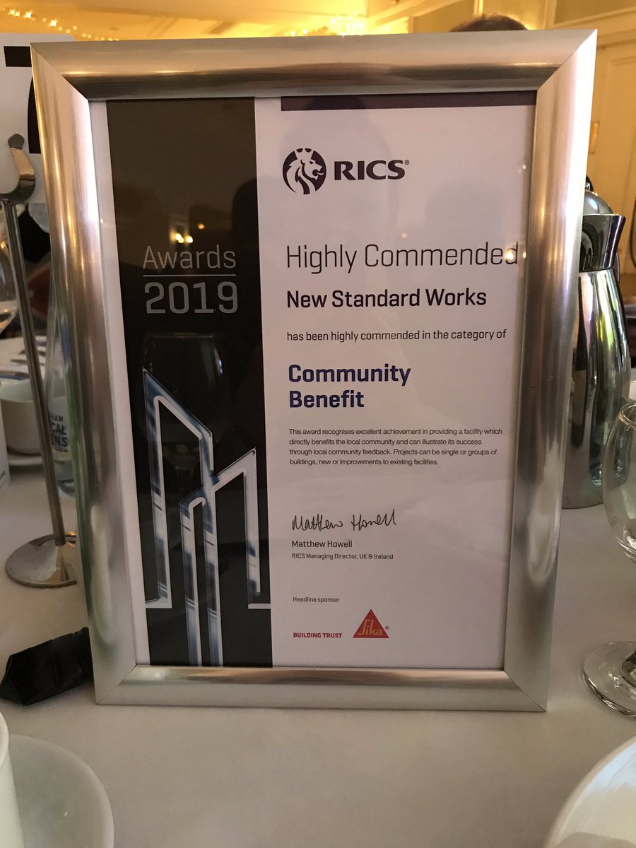 SallyLWalters's tweet photo. Congratulations to Beyond Care Village for winning the Community Benefit category at #RICSAwards.
Well done to the RMLT project team for our highly commended award @TheHiveJQ @DavlynUK https://t.co/Gsp7vvAqO7