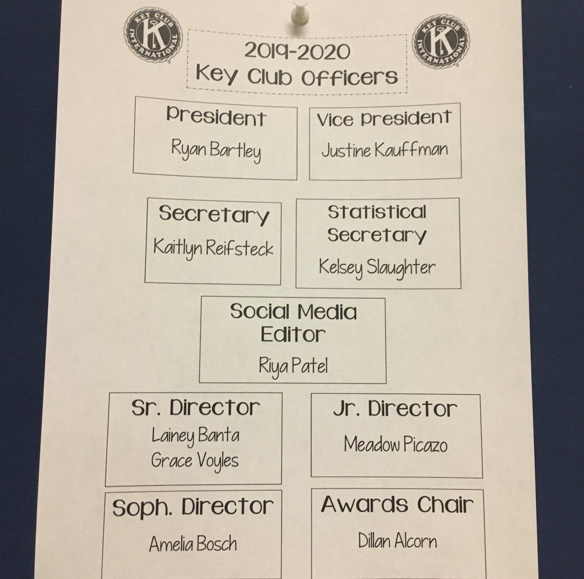 TuscolaKeyClub's tweet photo. This is the new 2019-20 Key Club officer team. Congratulations! https://t.co/obC5nCzbLV