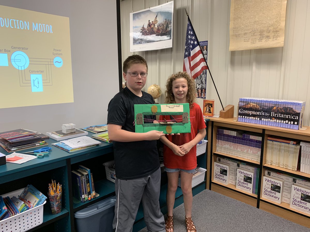 BookLady3982's tweet photo. So many cool creations for our Inventor/Inventions Reseach project!❤️📚 Backpack, Survival Kit, AC Induction Motor (Tesla Rocks!) and a Magnetic Trash Grabber!! Stokes 4th Grade Future And Current Inventors!😊 @dailystem #mcealwayslearning https://t.co/faqApGcBKS