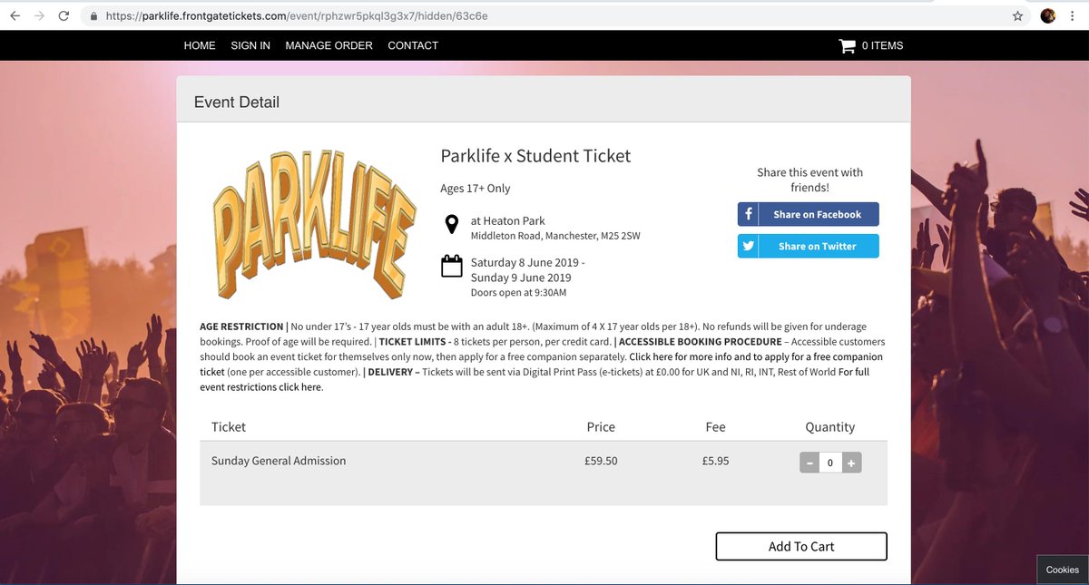 bobby_rushton's tweet photo. @Parklifefest is this the right place to get student tickets? https://t.co/umzCc713fi