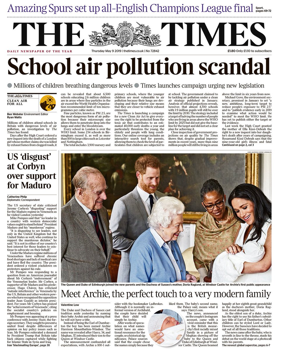 The Times Pictures On Twitter The Times 9 5 2019 Duke And Duchess Of Sussex With Her Mother Doria Ragland Showing Their New Son Archie Harrison Mountbatten Windsor To The Queen And Duke Of Edinburgh