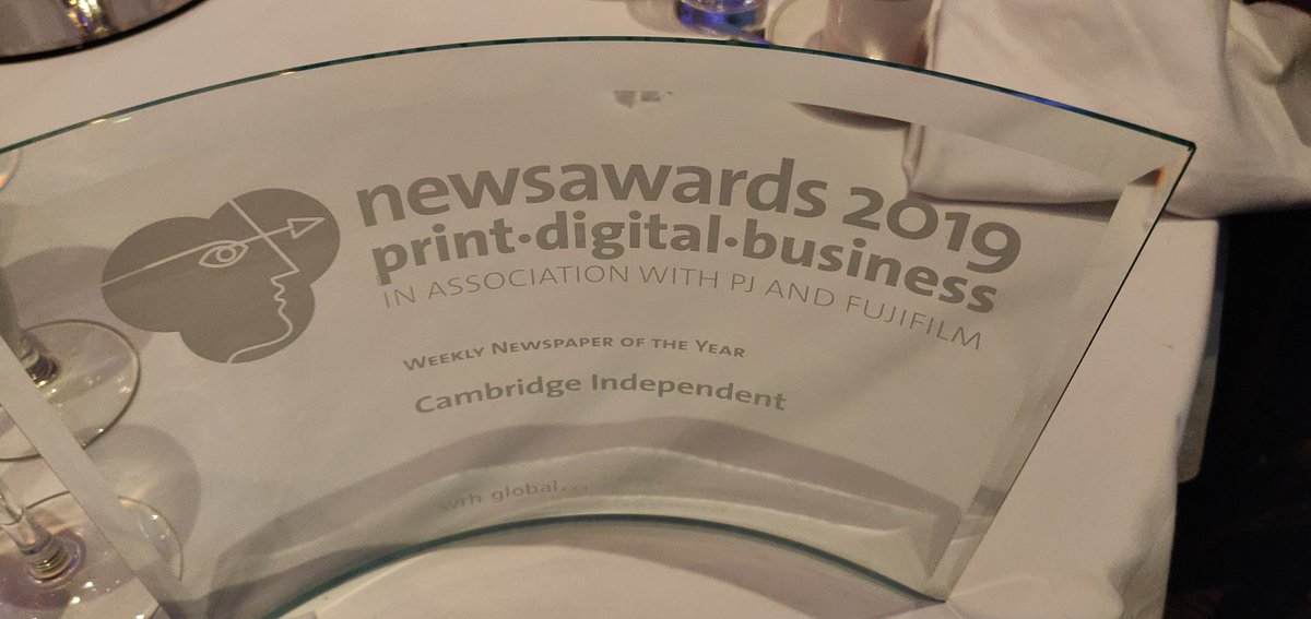 We've done it again!! Weekly Newspaper of the Year at the Newsawards 2019, third year in row