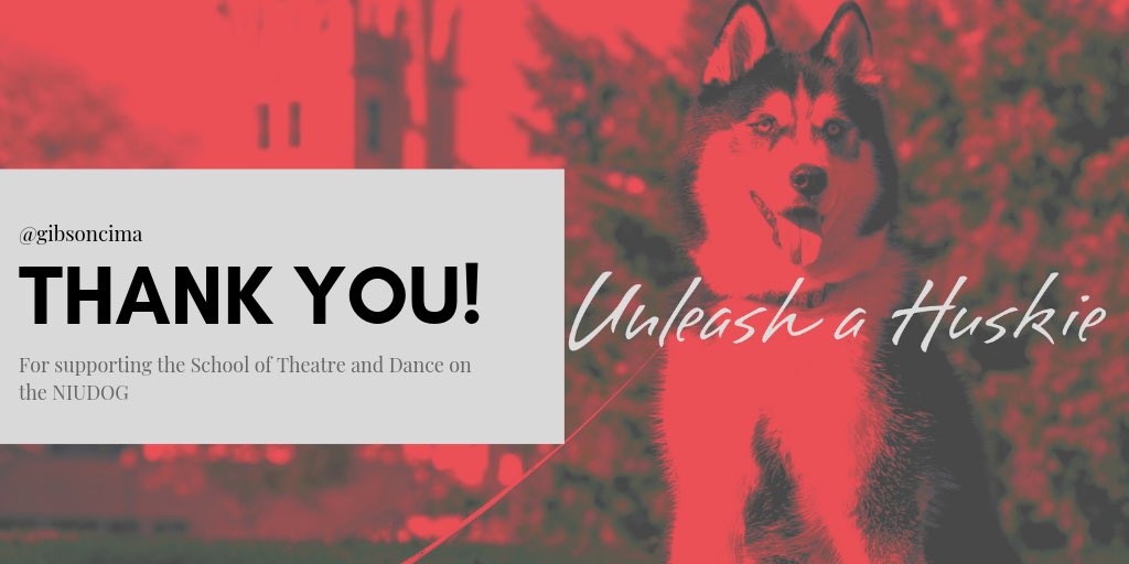niu_alumni's tweet photo. We’re doing a happy dance @gibsoncima thanks for your gift to the NIU School of Theatre 🎭 and Dance 💃🏼 #NIUDOG #UnleashTheDOG https://t.co/Tyfd9IAH49