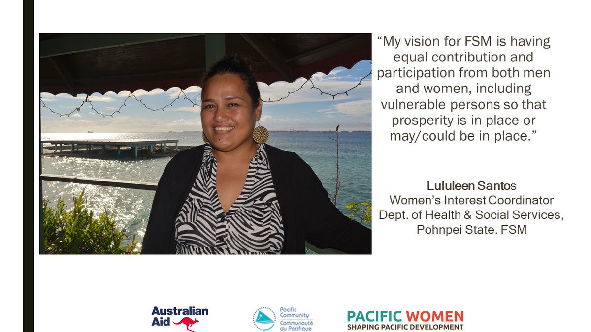 spc_cps's tweet image. Meet Lululeen Santos, Women's Interest Coordinator from the Department of Health and Social Services, Pohnpei State #FSM sharing her vision at the Gender Equality Workshop focussing on gender mainstreaming and broader gender equality commitments. #PGEP #PPA #genderequality #SDP
