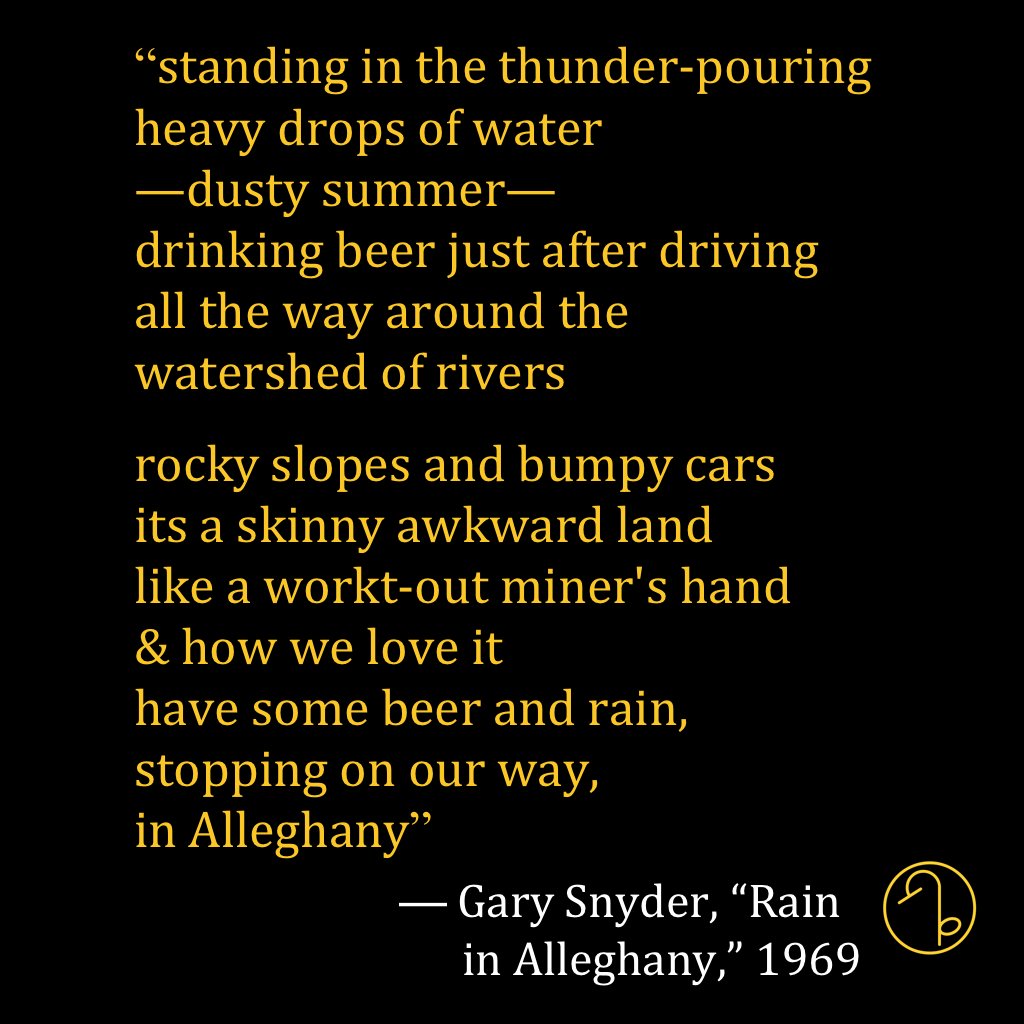 Happy Birthday American man of letters and poet Gary Snyder (May 8, 1930- ) 