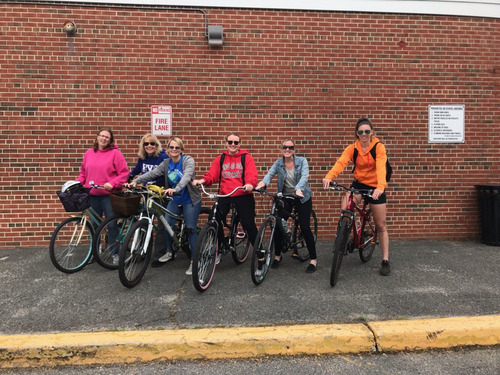 Fun ride to work with these girls!!! #RVSGoesGreen #RVSisAGoodPlaceToGrow