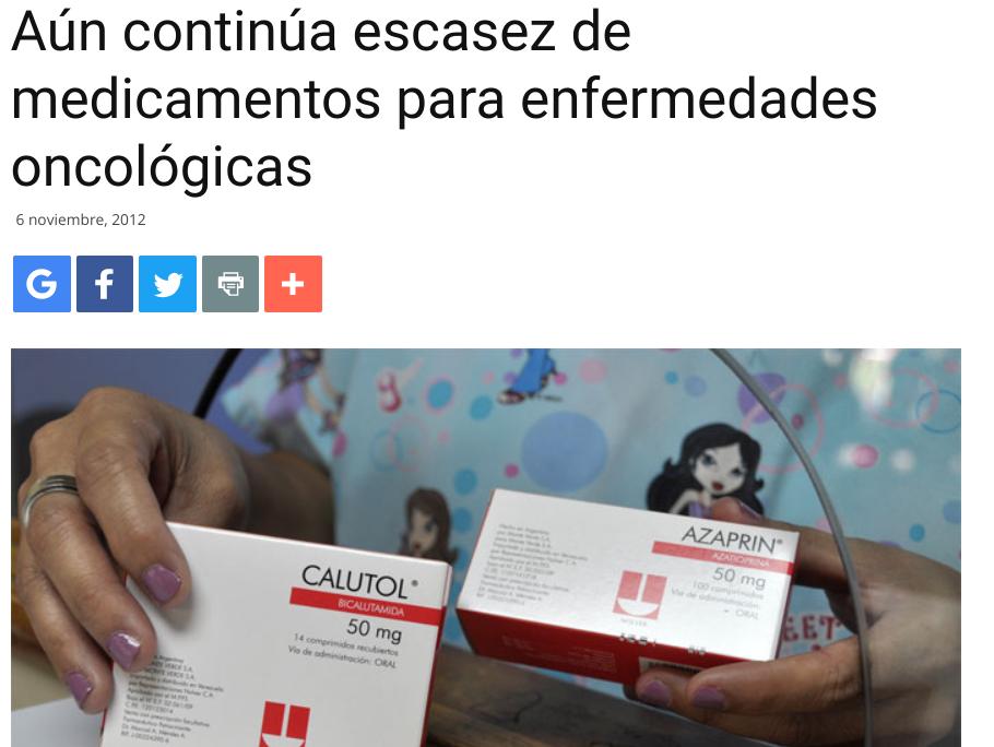 LuisCarlos's tweet photo. Noticias de 2012 sobre la escasez de medicamentos en Venezuela.
- Nicolás Maduro aún no era presidente.
- Donald Trump tampoco
- No había sanciones contra funcionarios
- Petróleo a +$100 el barril
- Producíamos +3.000.000 barriles/día
- El chavismo controlaba la Asamblea Nacional https://t.co/nvL4Hc1fqg