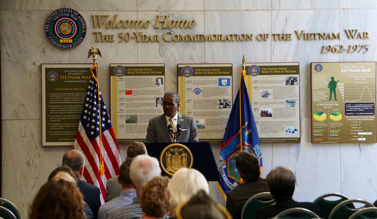 NYSCapitolVisit's tweet image. NYS Assembly Sergeant-At-Arms Wayne Jackson shared some touching memories of the Vietnam War.