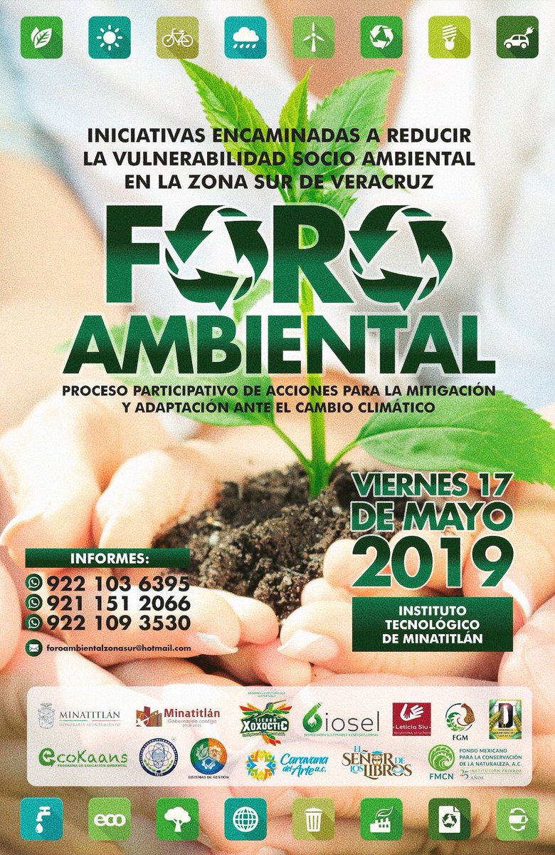 ComunicacionTe's tweet photo. A nuestra comunidad tecnológica!
Te esperamos el 17 de Mayo a partir de las 9:00 horas para participar en el Foro Ambiental. 
Actividades en la sala Audiovisual y sala Múltiples. 🌿 https://t.co/mJtH4KeohK