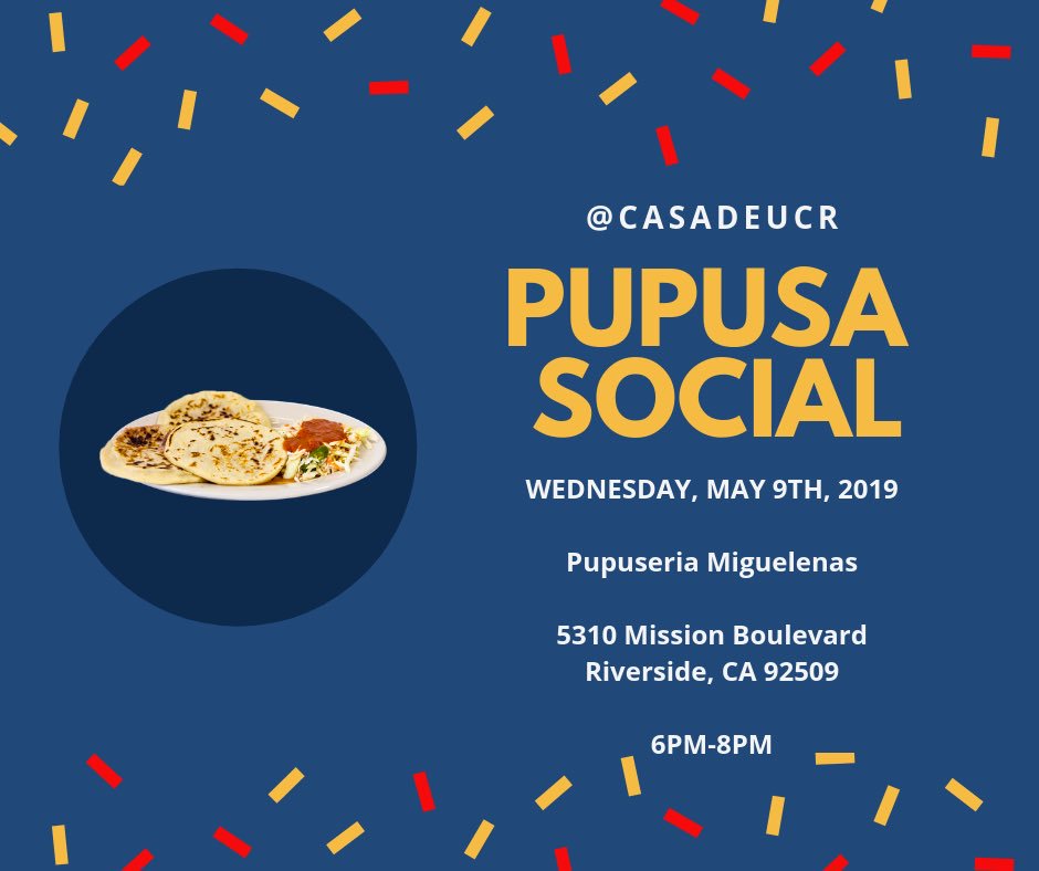 casadeucr's tweet photo. Craving pupusas? 🤭👀

CASA will be having a social at Pupuseria Miguelenas TODAY from 6pm-8pm!! Come join us and enjoy some delicious food 😋

Hope to see y’all there! https://t.co/yiCFePUd8e