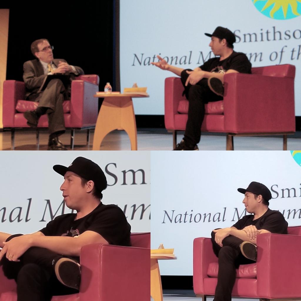 WereNIEA's tweet image. Tommy Orange, Cheyenne and Arapaho, is the best selling author of 'There There.' He is talking about degrees of Native-ness, Native realities and about the numerous characters in his fictional novel at NMAI. #wereNIEA #NativeEducation #NativeAuthors #TommyOrange #therethere