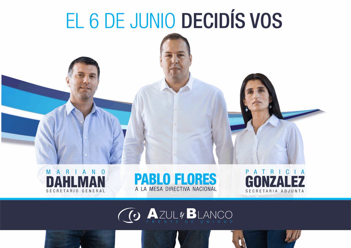 rocioalba2019's tweet photo. El 6/6 tenemos la gran oportunidad de cambiar el rumbo de nuestro sindicato. Lista Azul y Blanco. #DecidisVos. https://t.co/es20OJOBzD