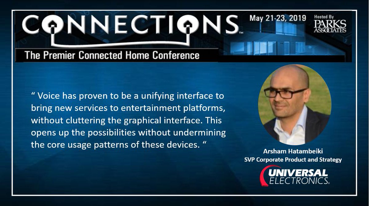 NevoLabs's tweet photo. Only two weeks to go! Join @UEIcorporate at @ParksAssociates #CONNUS19 on May 22 at 11.15am for a discussion on bridging the gap between #smarthome and #entertainment ecosystems: https://t.co/Maa7EXnub4
#OfficialSponsor #Quickset #Quicksetcloud #nevohome https://t.co/HZSRkw6DFj