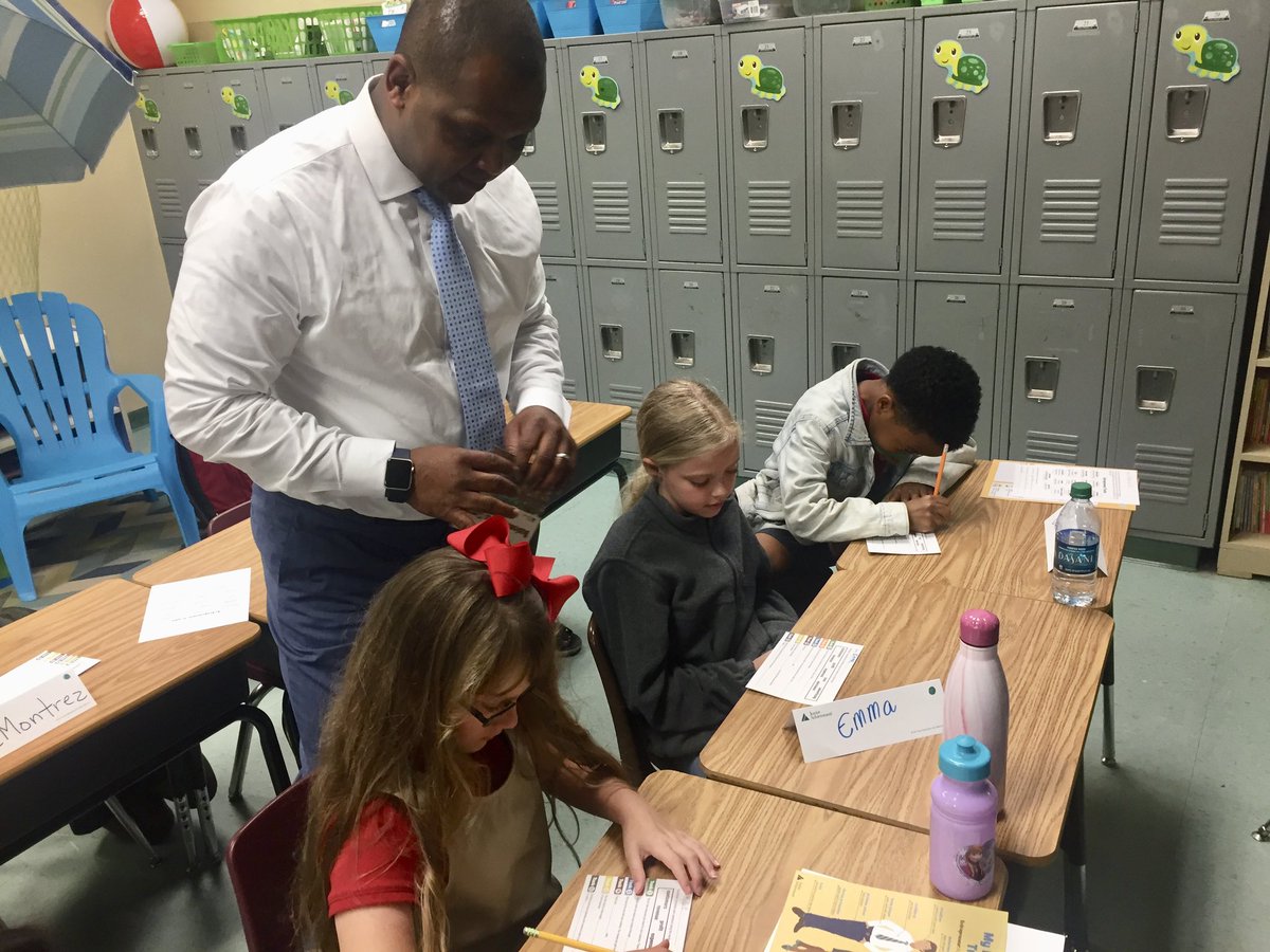supttlgphd's tweet photo. Always great to get our administrators back in the classroom! JA For A Day was a hit again this year with over 30 administrators spending the entire day teaching elementary students! #wearecaddo #JAforaday https://t.co/Zc768no0Yd