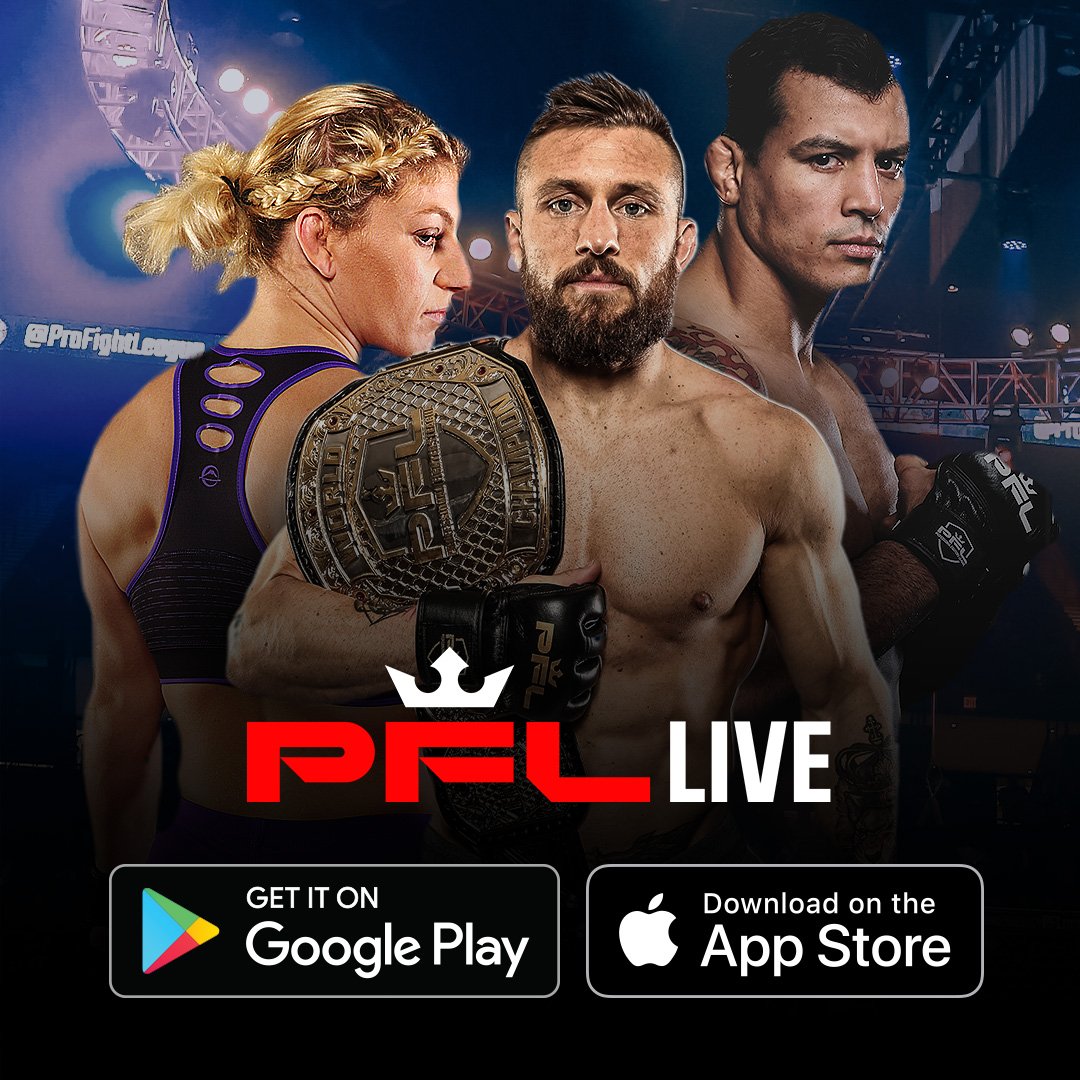 PFLMMA's tweet photo. The #PFLmma App is here! Watch live fights, play games with friends, and win prizes. 

👉 https://t.co/tzQoFvDLO3 https://t.co/o6SBvTOTYi