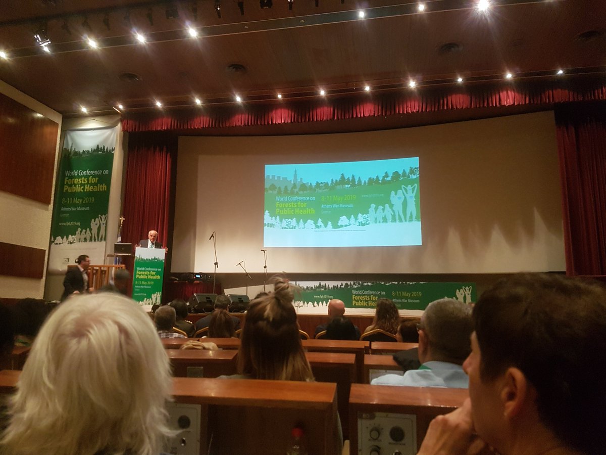 StadBenjamin's tweet photo. Exciting first day of the conference "Forests for public health" in Athen. Opening ceremony and keynotes. My favorite slide from the keynote from Dr. Won Sop Shin #Athens #Greece #publichealth #FPH2019 #conference #shinrinyoku #foresttherapy https://t.co/88JBjE5mvB