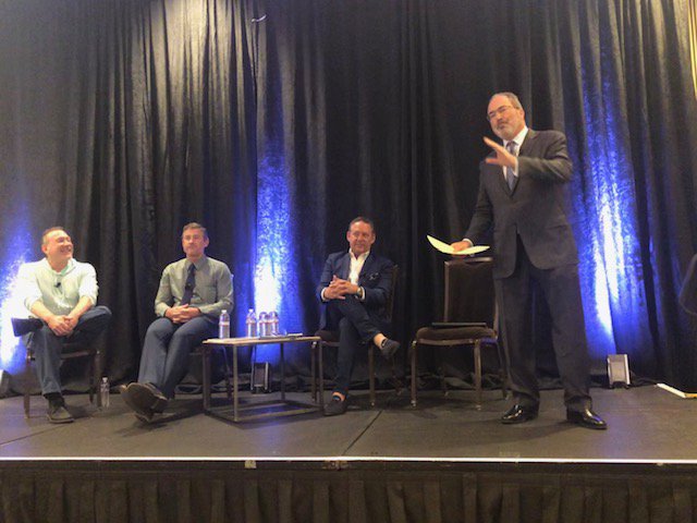 BlockchainsInc's tweet photo. Happening now: #IndyForums panel with our CEO, @JeffreyKBerns, Reno Land CEO Chip Bowlby & Center for Regional Studies Proj. Manager Brian Bonnenfant. Great discussion on growth & development in #RenoSparks. @TheNVIndy @RalstonReports https://t.co/cmWoWtOZ59