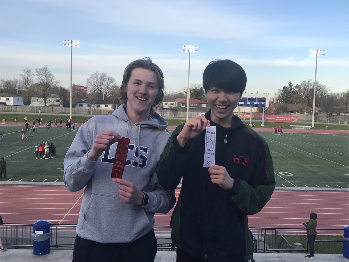 StephJackman4's tweet photo. Congratulations to Gavin Plunkett and Brandon Joo who got 1st and 3rd in the 300 hurdles today! #LCSAthletics https://t.co/nB6OnWIIJC
