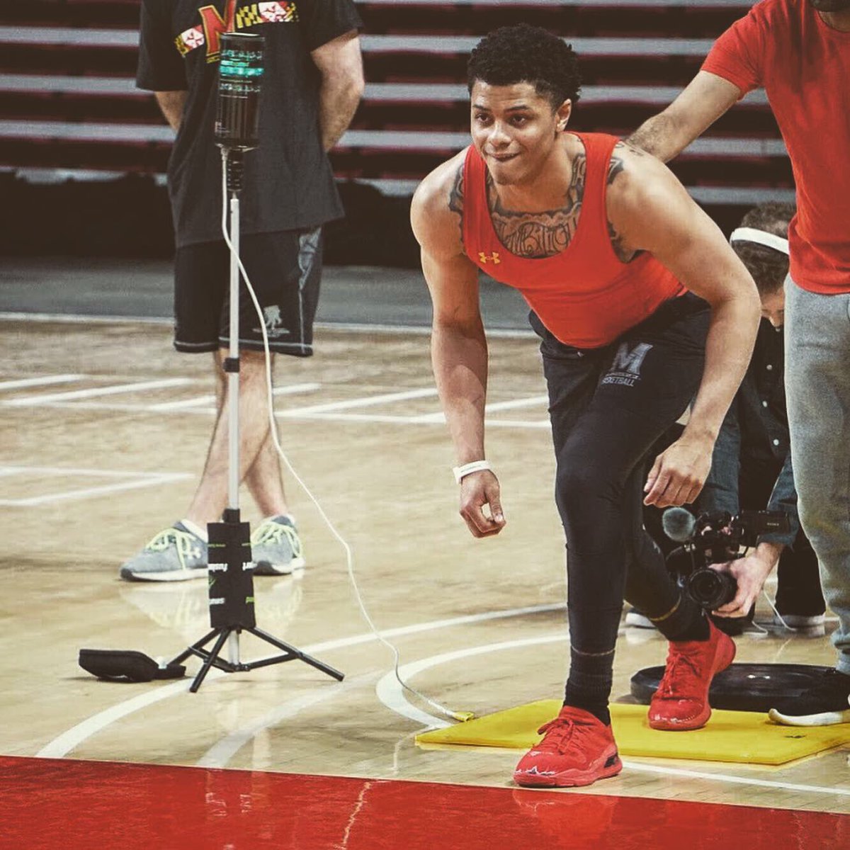 TerrapinHoops's tweet photo. Today we brought the combine to College Park 📈
#RealReps // #NextStep https://t.co/1FpAMkZy81