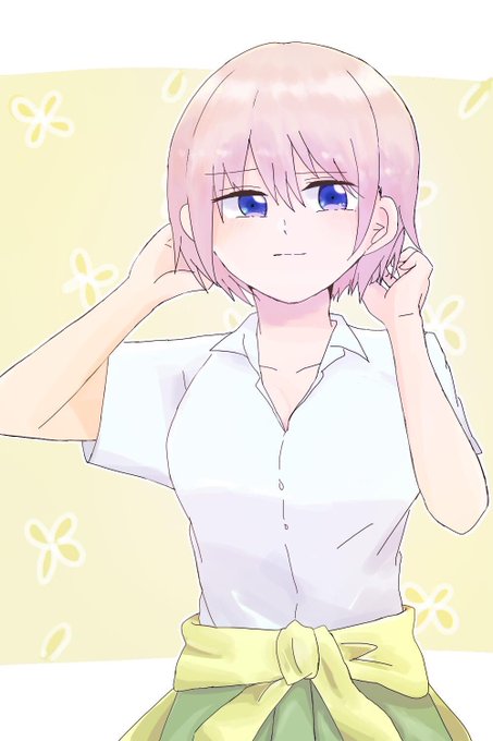 鮎川さんがTwitterに投稿した中野一花(五等分の花嫁)のイラスト。