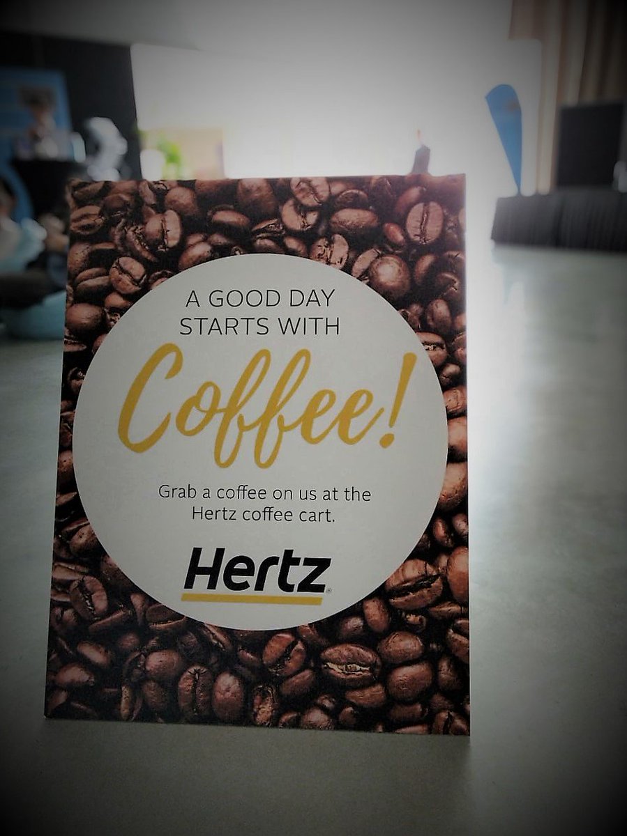 A good day indeed does start with coffee - a big thanks to <a href="/HertzNZ/">Hertz NZ</a> for partnering with us at Inspire Canterbury 2019 to caffeinate our guests. #inspirecanterbury2019