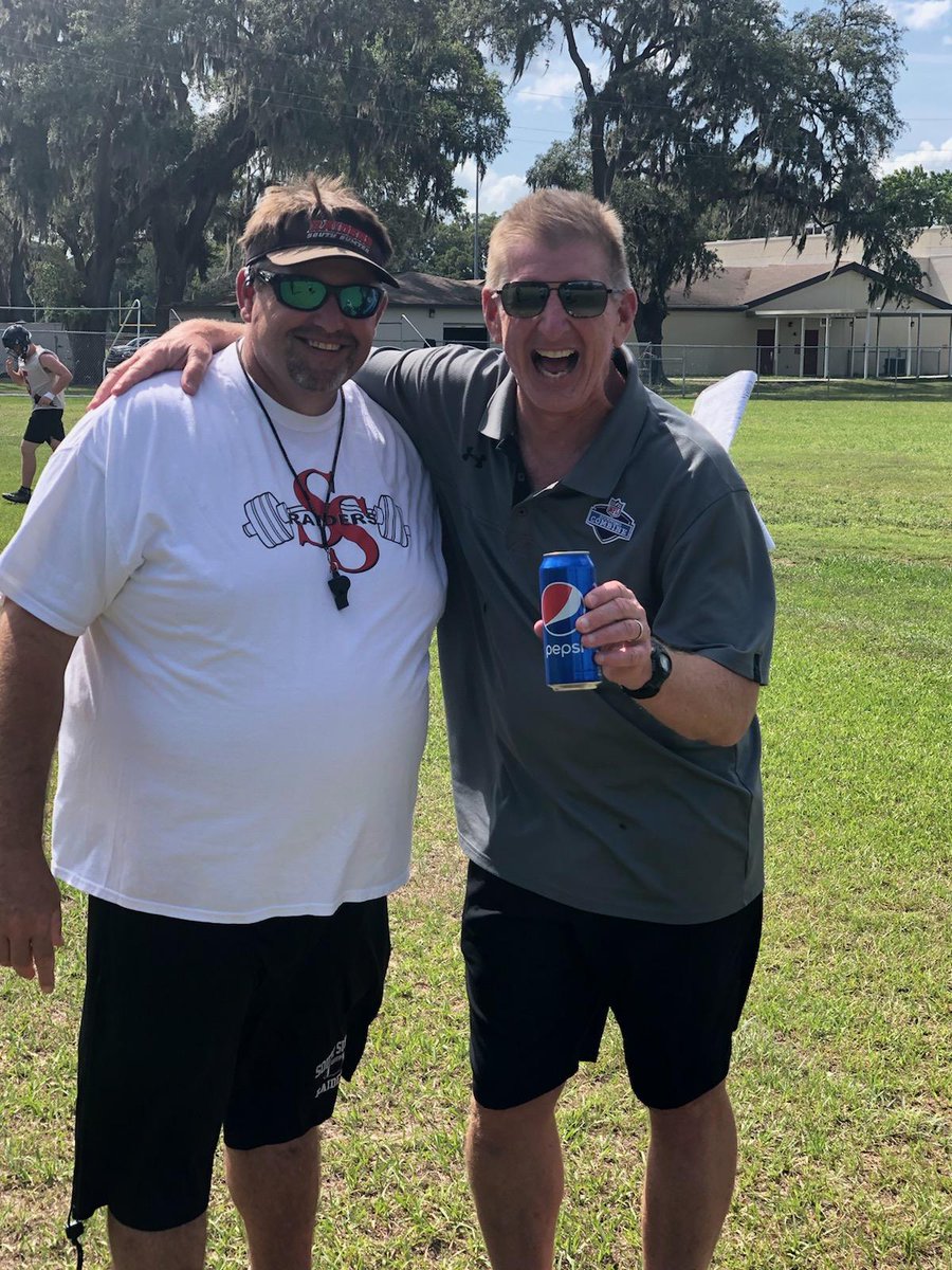 When Coach Leavitt comes by your practice, you better have a Pepsi ready for him. Great man, great coach, Thank you coach for stopping by your favorite High school <a href="/CoachJimLeavitt/">Jim Leavitt</a>