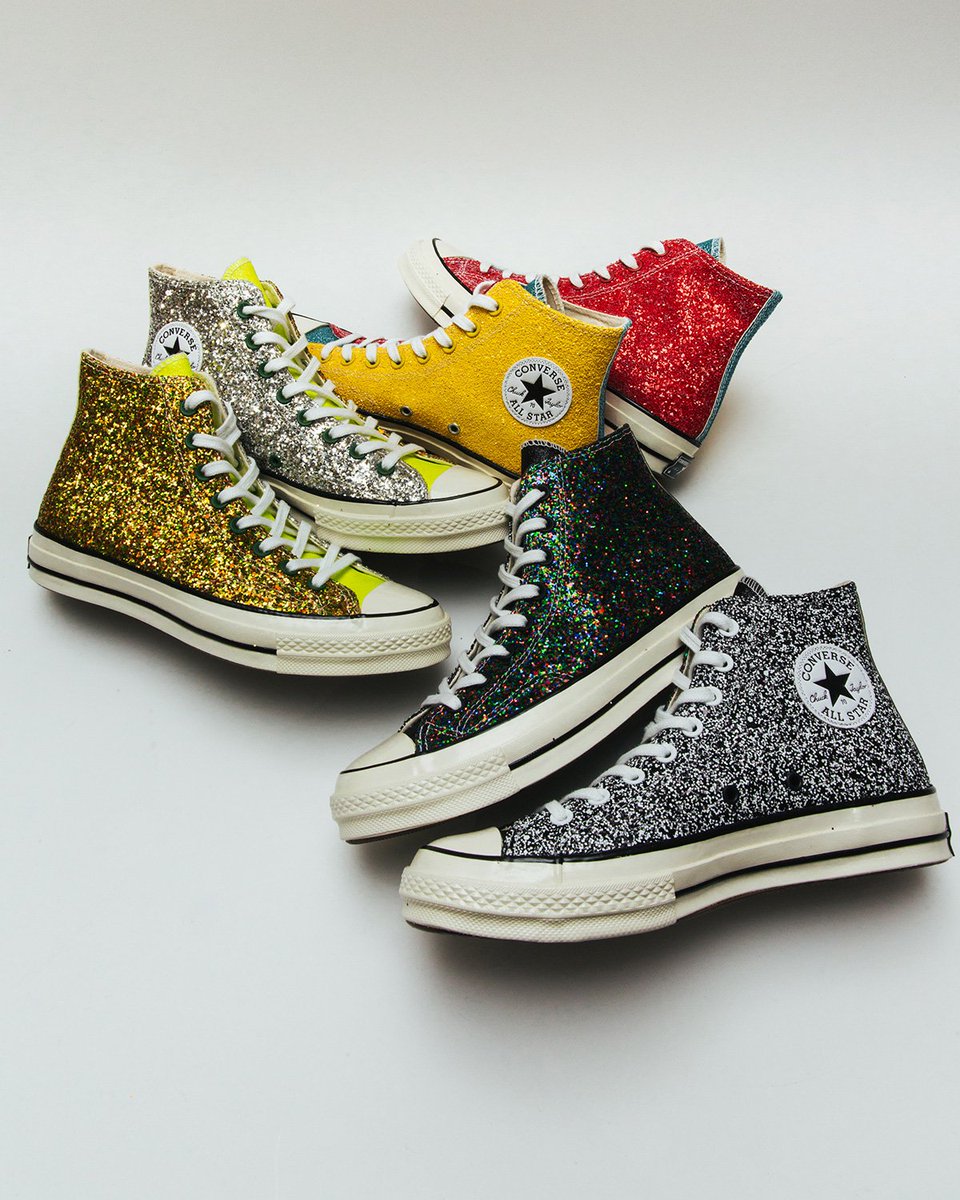 jw anderson converse glitter gutter