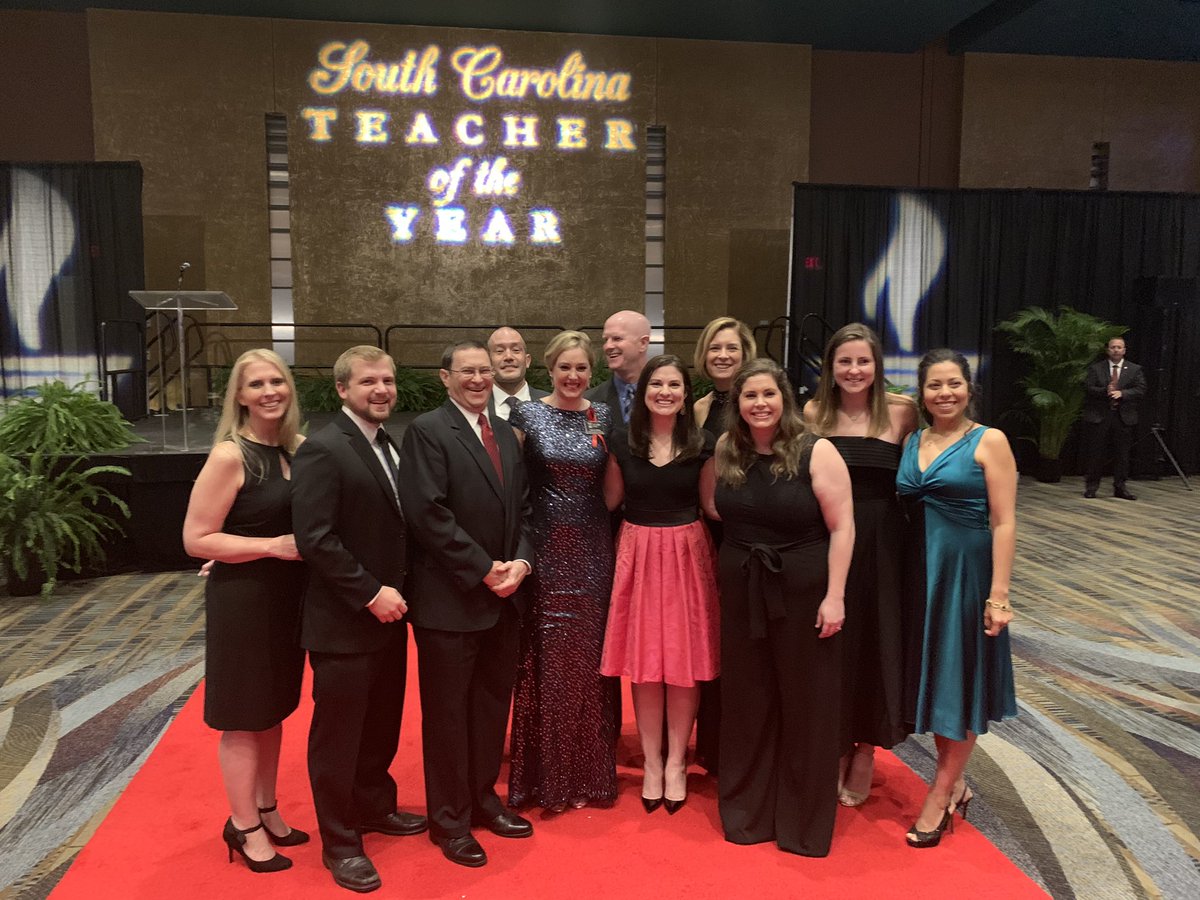 TRHS celebrates <a href="/smithshelleyl/">Shelley Smith Britt</a> at the South Carolina Teacher of the Year Gala <a href="/TRHSPrincipal/">Mike Berry</a> @stephaniearees