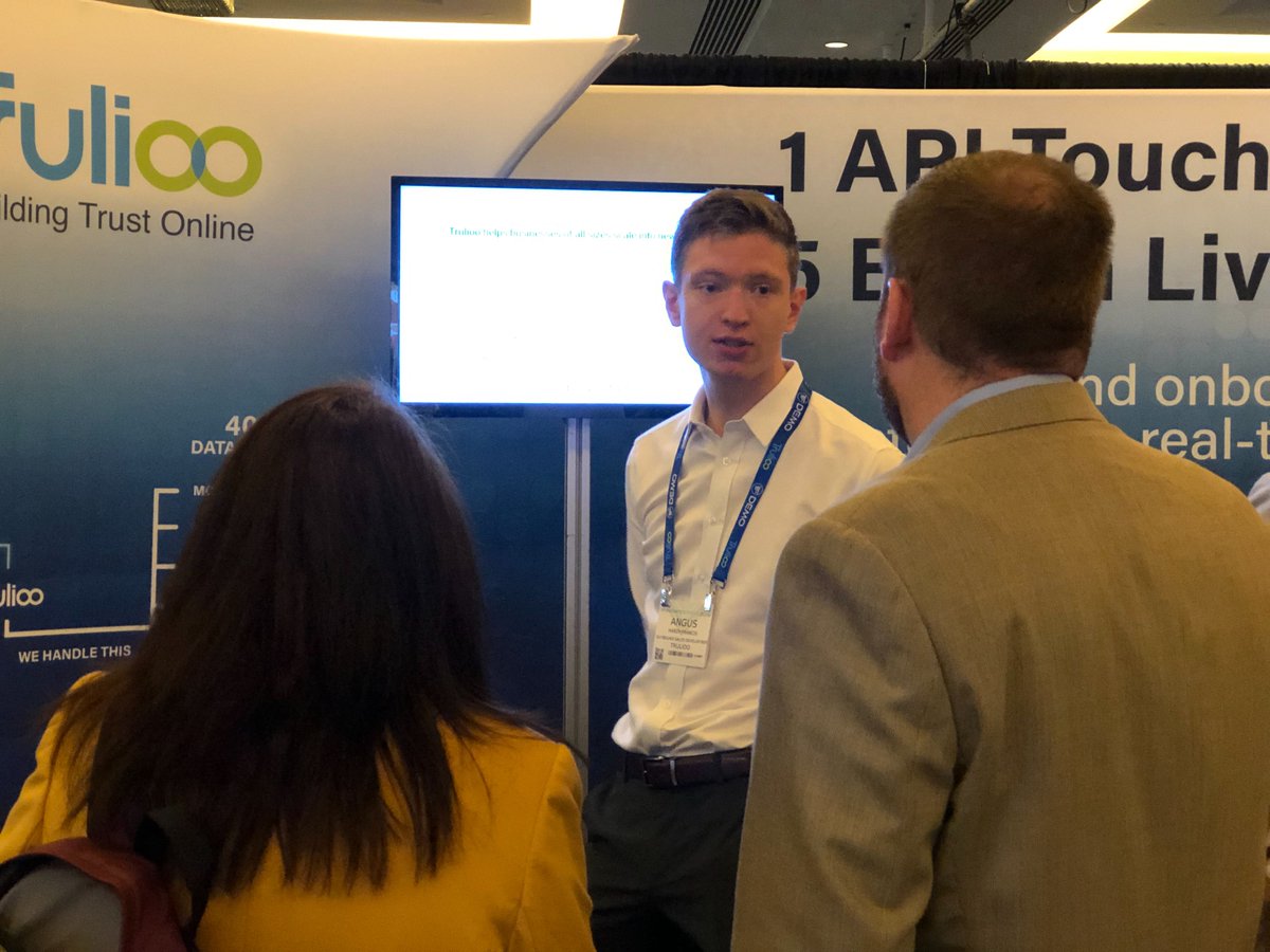 trulioo's tweet photo. After our live demonstration of #EmbedID this morning at #Finovate, we're ready for all of our visitor's burning questions. If you want to know how you can get started with <EmbedID/>, drop by booth 97 and we'll explain how! 👍 https://t.co/0lXkg5osAz