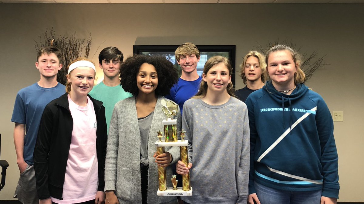 2019 WATA Tennis “A Tournament Champions.” 

Front Row L to R - Elizabeth Files, Sada Maryanov, Callie Shannon &amp; Gabby Woodie. 

Back Row L to R - Will Stites, Robinson Wright, Samuel Carlisle.
