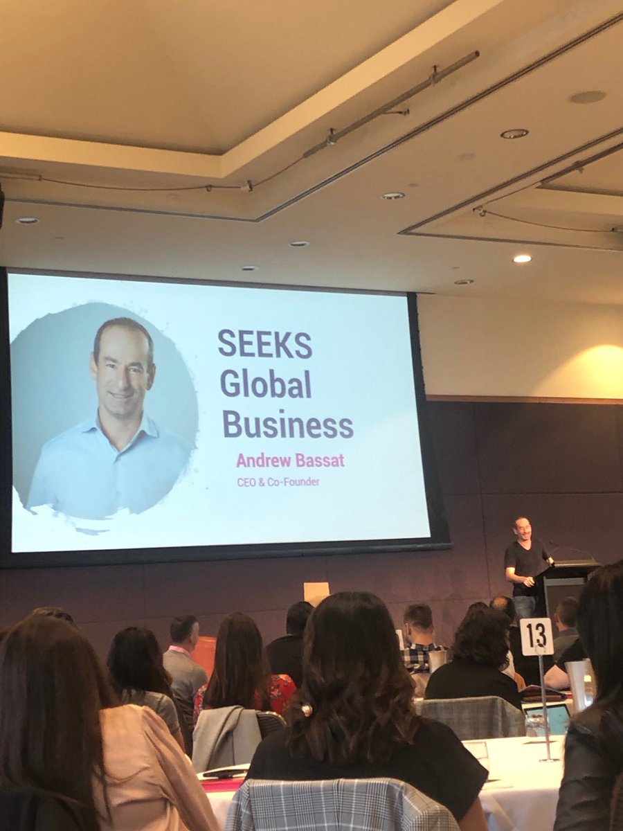 Over 6 years, this is getting on to my 20th SEEK conference in Melbourne!! Never get tired of a business update from the mighty Andrew Bassat #employment #seekltd #salesandservice #seekconference #melbourne