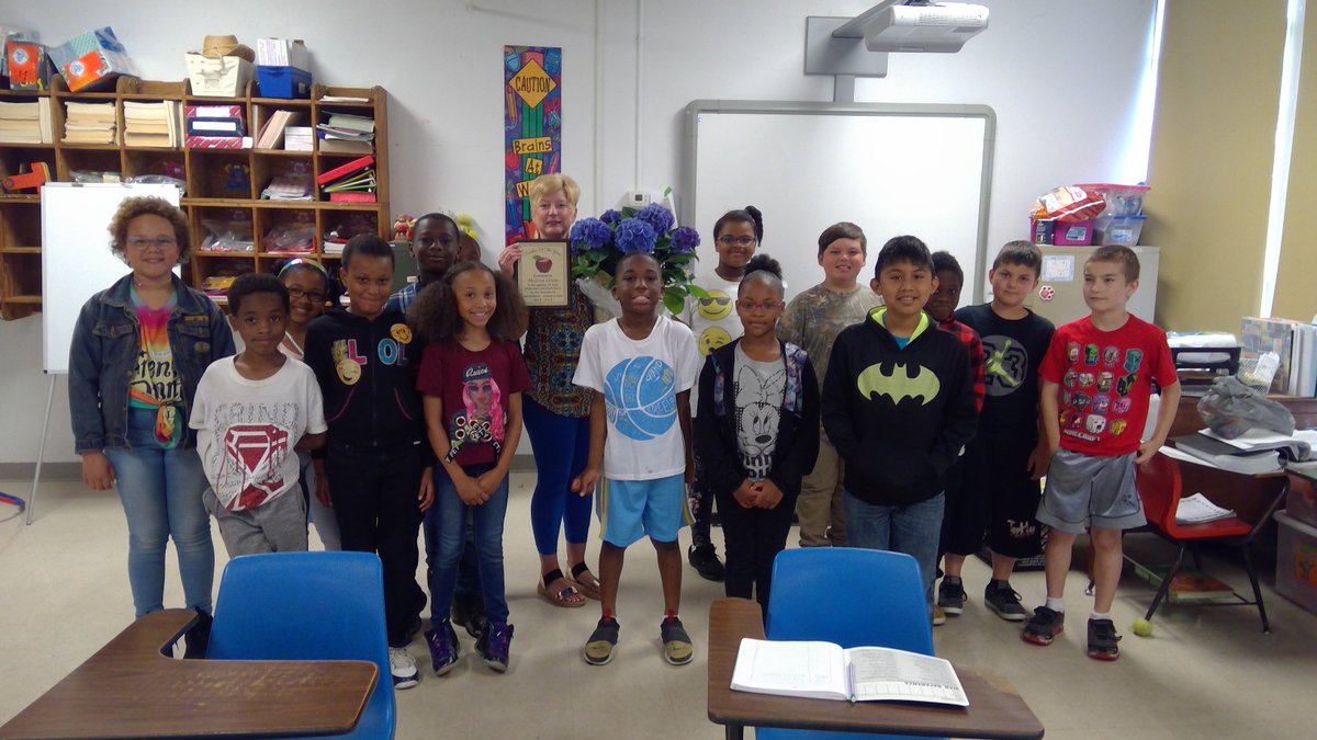 PrincipalofMP's tweet photo. Congratulations to Melissa Lewis, our Meherrin-Powellton Teacher of the Year!  Thank you for ALL that you do for our students!  We are so proud of you and your students for the Awesome Job they did on the 3rd Grade Math SOL Test! #MPEaglesStrong #BrunswickStrong https://t.co/yFrD6sAMts