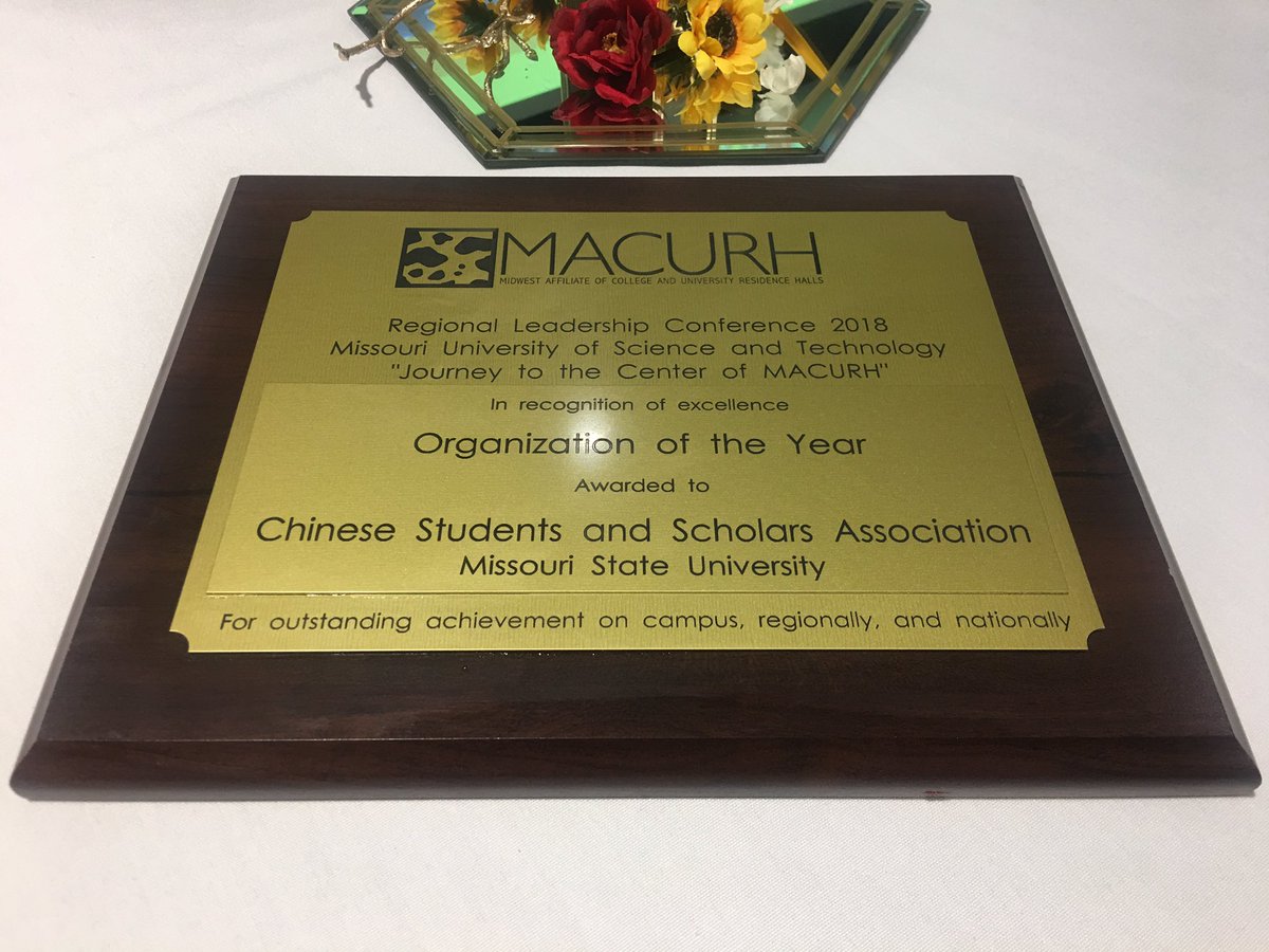 DrPengZhang's tweet photo. Thanks @MoStateRHA for recognizing @MSUCSSA as the Organization of the Year at the regional level! @MoStateGlobal https://t.co/JaKesV5w13