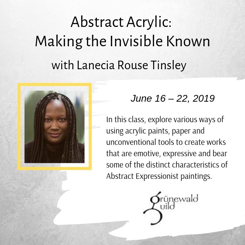 grunewaldguild's tweet photo. So happy to have Lanecia Rouse Tinsley back to teach two classes this summer! Just a couple spaces left in both... Register soon! https://t.co/ygS7ckElMX