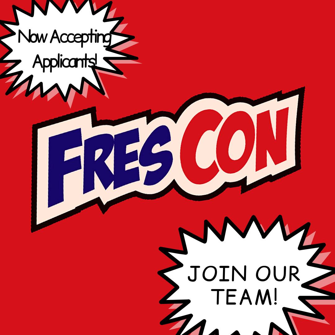 Fres_Con's tweet photo. ‼️WE'RE NOW ACCEPTING NEW TEAM MEMBERS‼️
We have a variety of available positions such as Treasurer, Cosplay Coordinator, PR &amp; Marketing and so much more! You can view the full list of available jobs AND apply here: https://t.co/q9JOvYllvf https://t.co/Zh5G03WSkV
