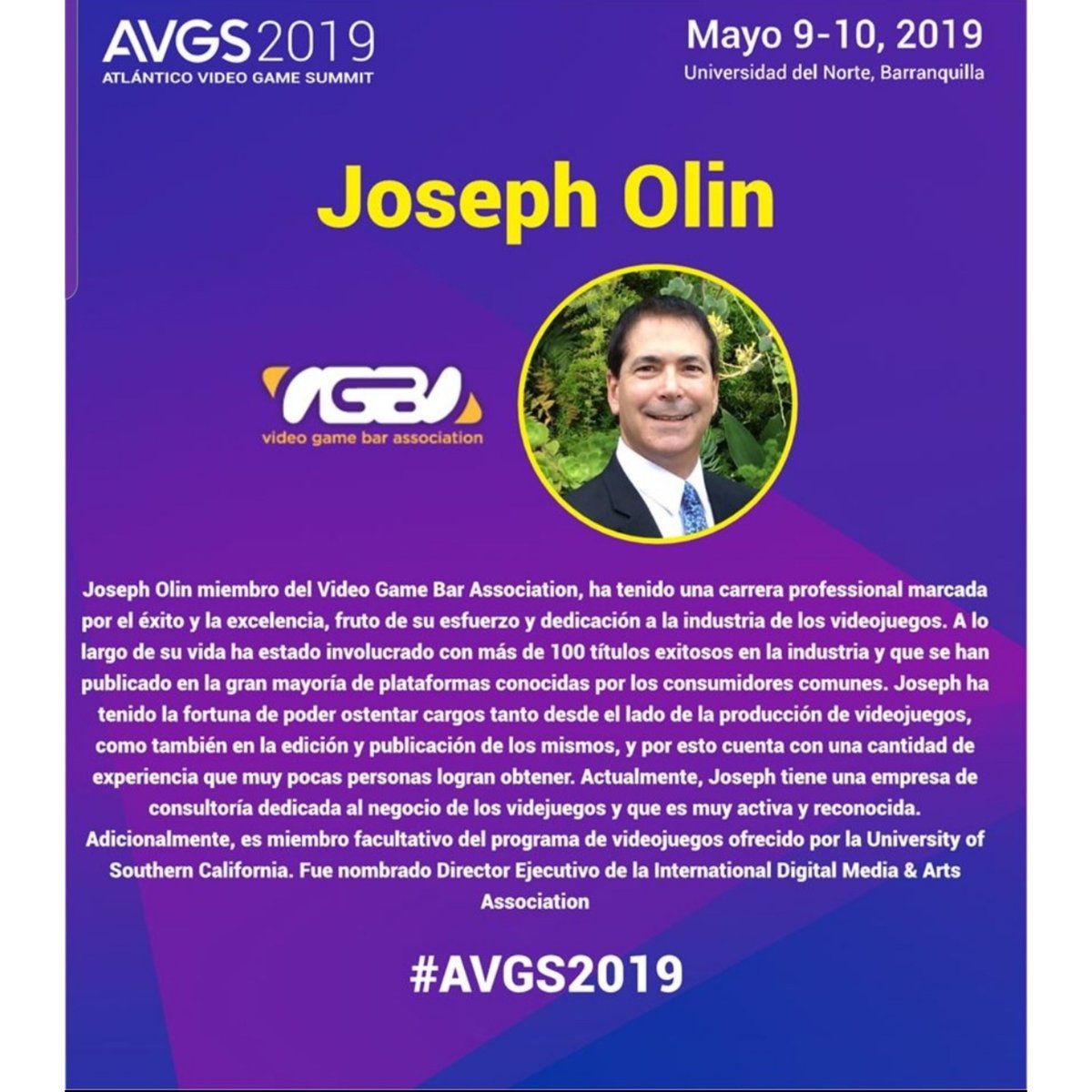 camilocepeda's tweet photo. ¡Mañana! Viviremos la segunda edición de Atlántico Video Game Summit, y contaremos con la participación de Joseph Olin, experto en la industria del #Videojuego #AVGS2019 
https://t.co/GEM4wrhtj8 https://t.co/lLoPfA1ZLq