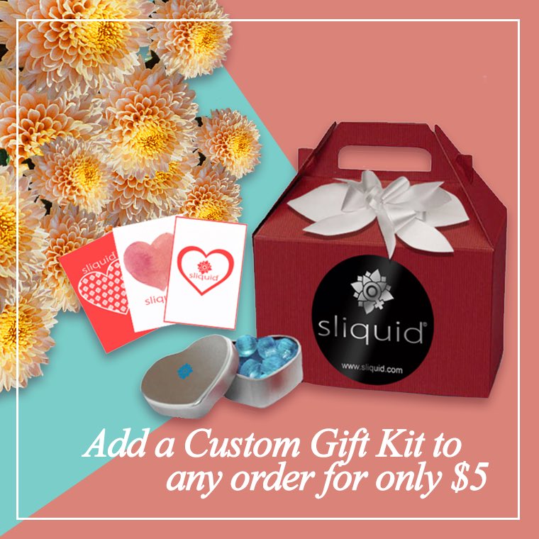 sliquid's tweet photo. Ordering something special from @sliquid and want to make an impression? You can add a custom gift kit for just $5! #giftkit #giftbox #gifts https://t.co/zJkuIxPenm