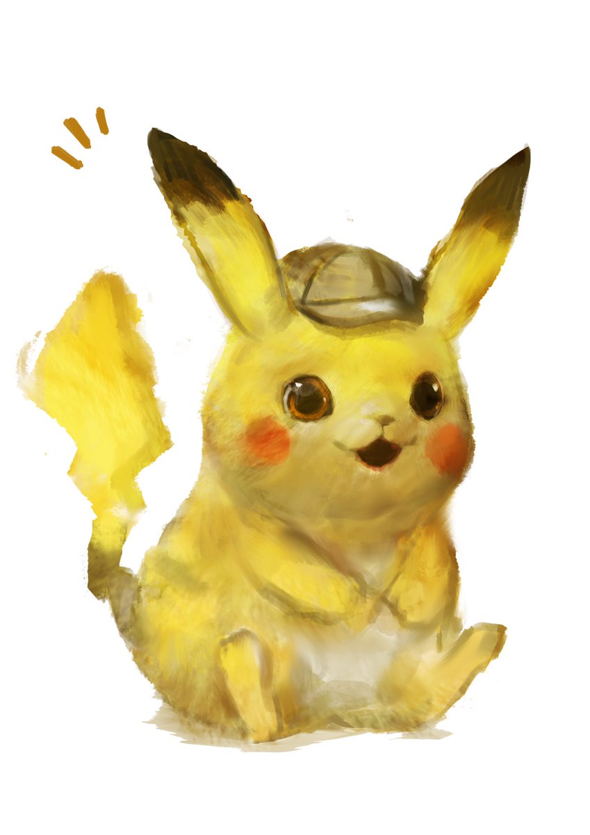 pikachu no humans pokemon (creature) hat solo clothed pokemon sitting white background  illustration images