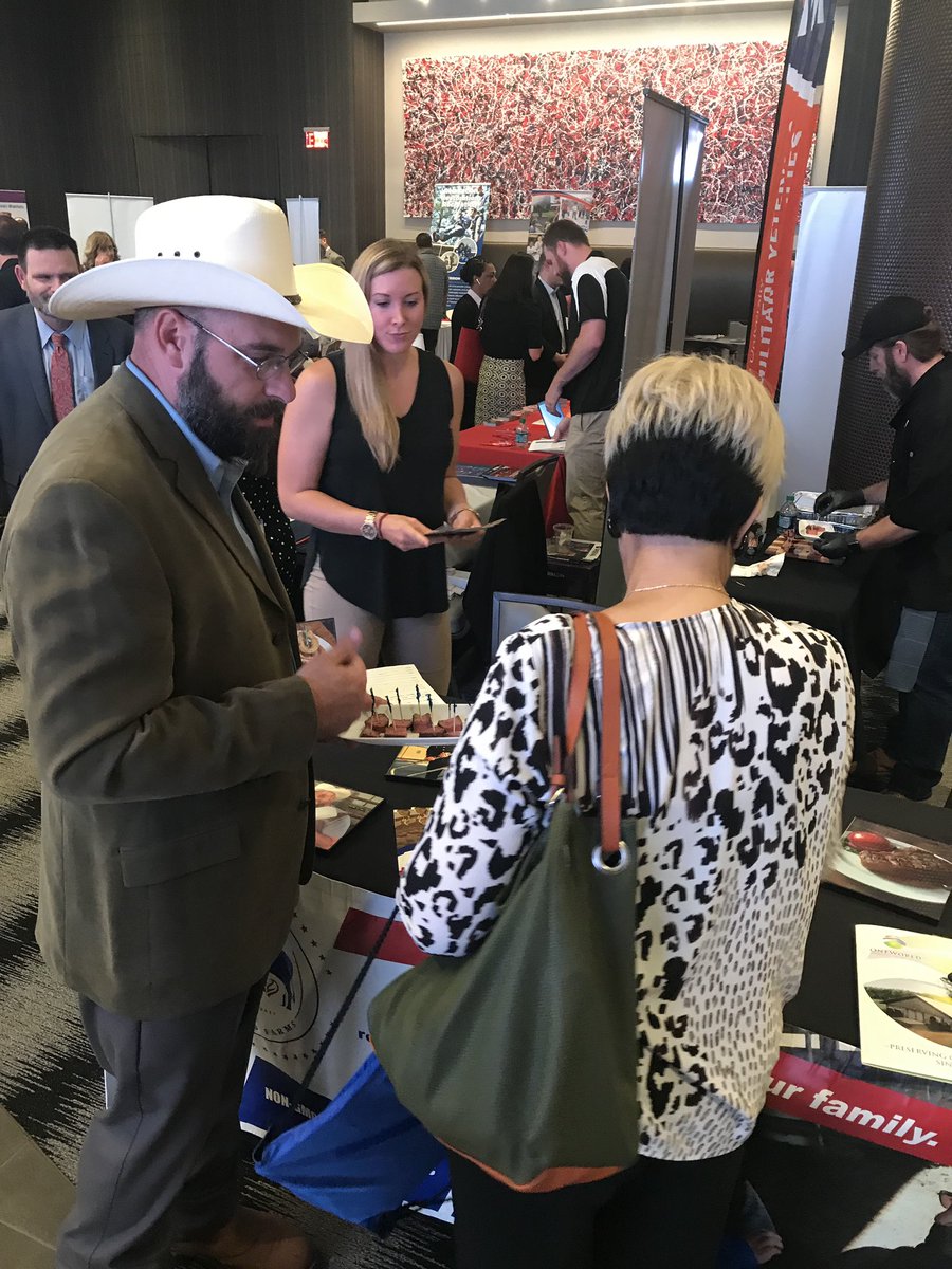 AgGAFarmCredit's tweet photo. We were excited to show our support for our member & #veteran, Mike Reynolds, at the @vetlanta Summit yesterday. We helped hand out samples of #beef from his farm- Hero Cuts. #beefitswhatsfordinner #vet #warriors #farmer #herocuts @FarmVetCo https://t.co/cgmOC4CvVt