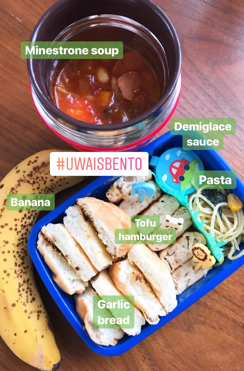 9/5/2019Managed to make his bento today in about 30-40min? Soup tu tak sure la rasa mcm mana, mama puasa ni 