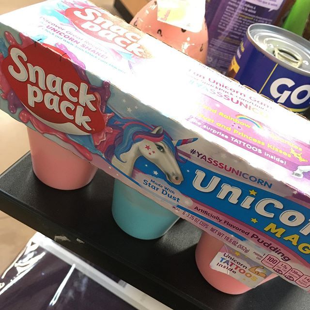better use real unicorn😐 #unicorn #pudding #unicornpudding #snackpackpudding #puddingcups #krogerclearance bit.ly/2Jcj4dw