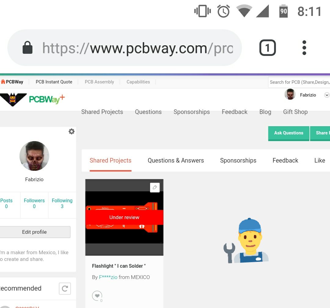 IObrizio's tweet image. It's done 😁, waiting por approval🤞
Saludos!!
#IcanSolder #diy #pcb #PCBdesign #STEAM #Maker