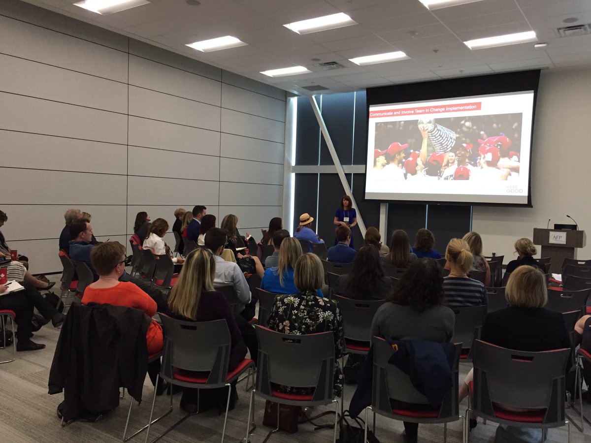 AmyD1323's tweet photo. @Carleton_U Jennifer Conley sharing wisdom on change management and succeeding on the recent $300M #HereForGood Campaign! Amazing!!! #AFPSEOConference #ThankYou!! https://t.co/gCStZOIamw