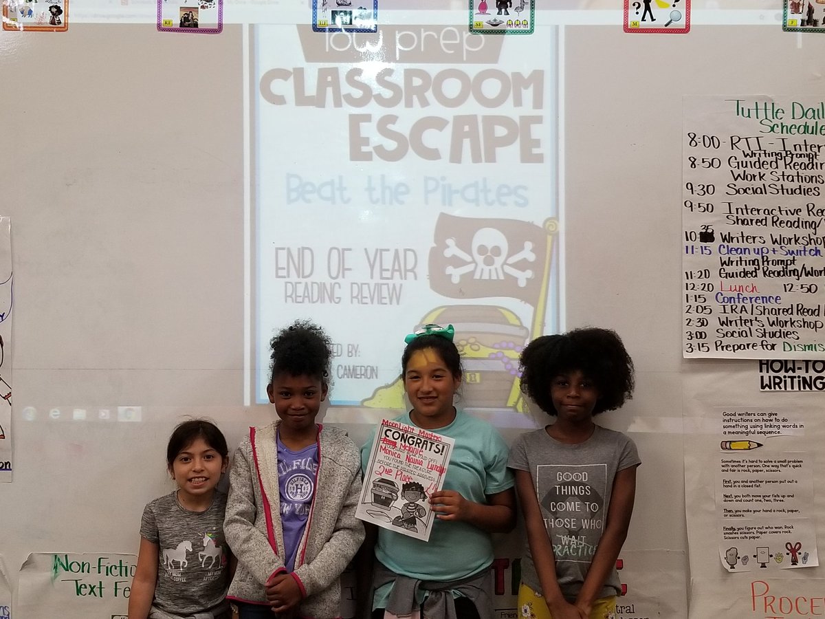 LearnWithTuttle's tweet photo. Day 2 of Escape the room (STAAR review) Tomorrow is our last day. I have enjoyed listening to students help each other and work as teams to solve each challenge. https://t.co/QlOPc6Hkzi