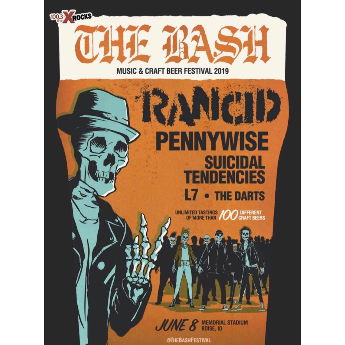 We’re playing The Bash Fest in Boise on June 8 with L7, Rancid, Pennywise, and Suicidal Tendencies!... our first time in Idaho! @bash_fest @l7theband @suicidaltendencies @rancid @_pennywise @downtownboise #thedartsustour2019