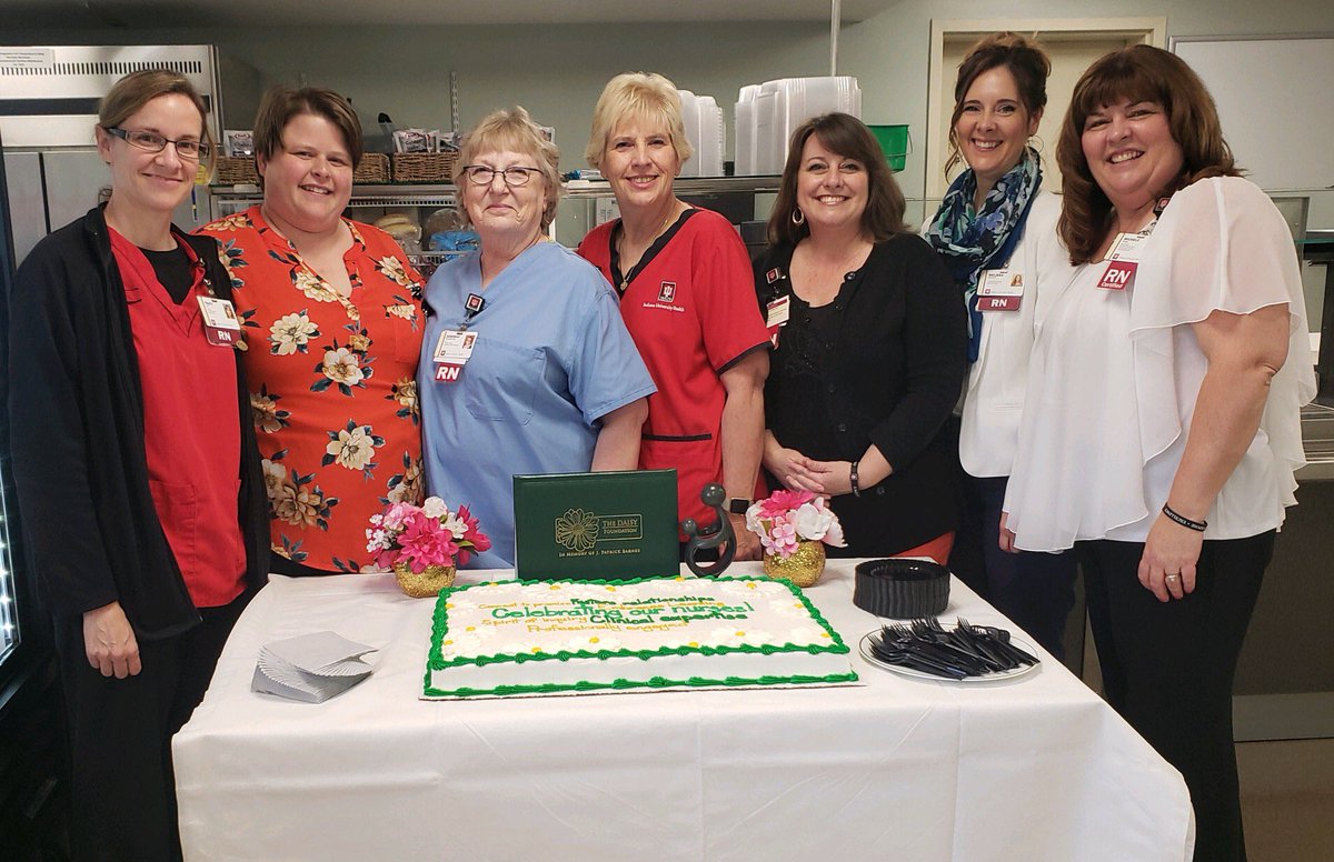 michele_ridge's tweet photo. Nurses week continues @ IUH Paoli our system leader visits starting the day with Cinnamon rolls and we ended the day with our nursing recognition ceremony and a blessing of hands! More pictures to follow! #IUHealthNursesRock https://t.co/jpggSmfqD4