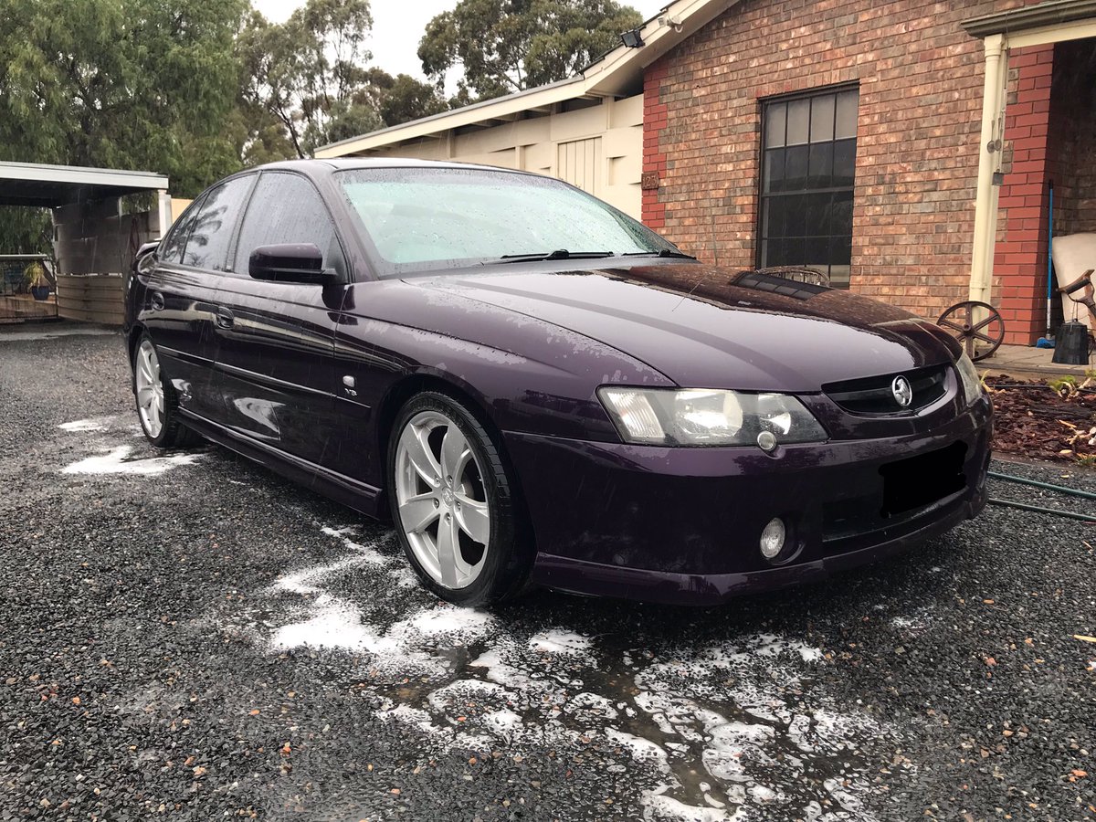 Mallee_Route's tweet photo. After replacing the serpentine belt & tensioner pulley all up $82 I thought I’d be nice & give her a wash. Nothing better than a rain chamois! #VYSS #LS1 https://t.co/dNG8XL3qZv
