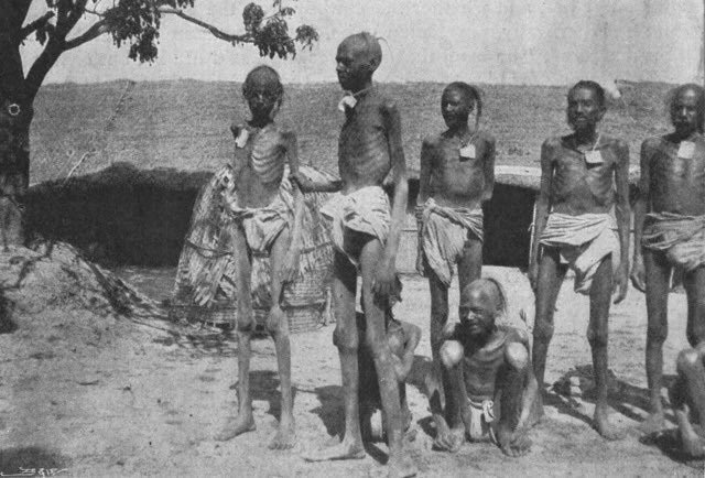 In May 1901 Britain blamed overpopulation for the Indian famine of 1899-1900. One million lives were claimed. It was British economic policy and racism the caused famines in India.