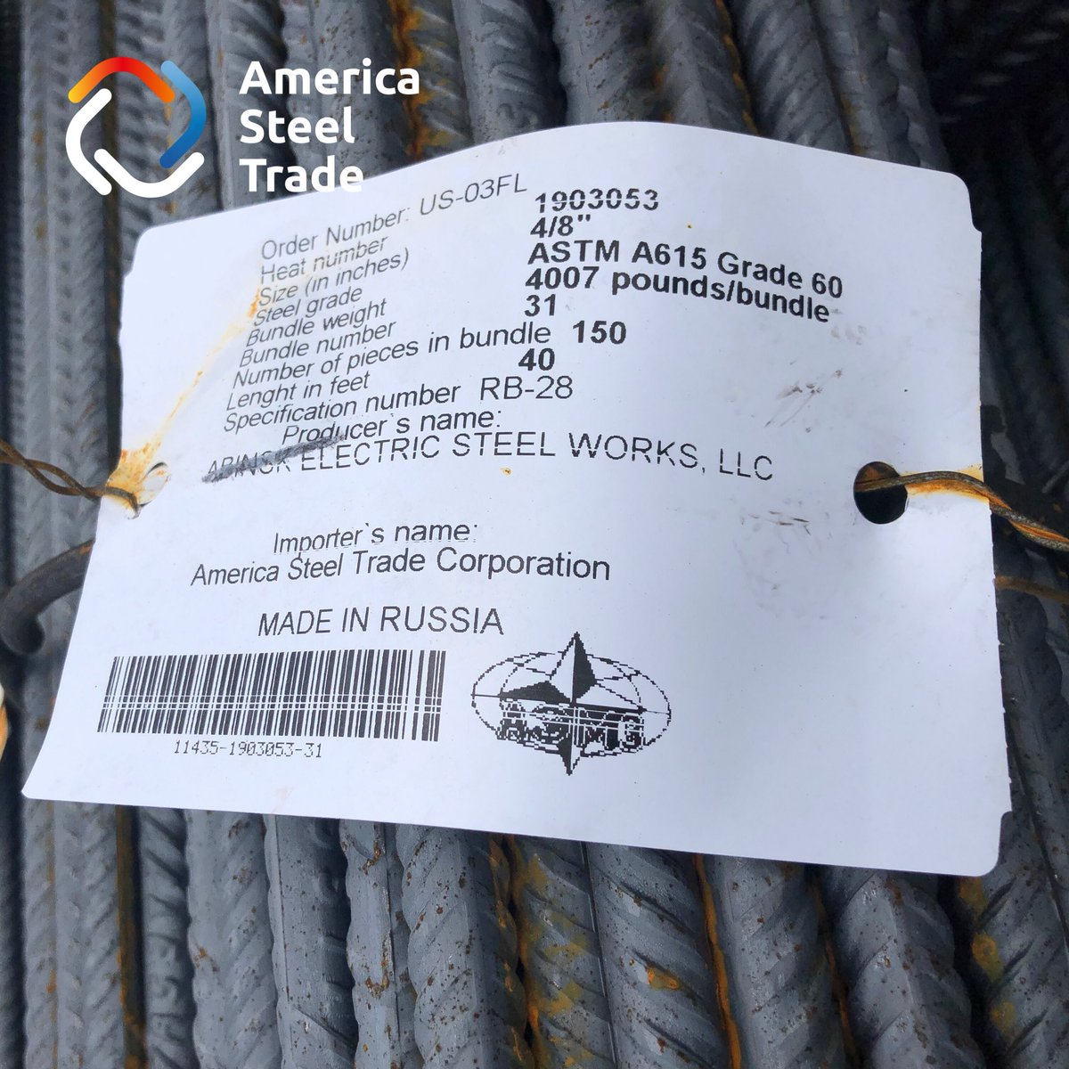 america_steel's tweet photo. We deliver a wide range of straight rebar for USA and Canada market. Standard: ASTM A615 Grade 40 &amp; 60 Aircooled
Diameters: №3 №4 №5 №6 №7 №8 №9 №10 №11  Length: 20ft 30ft 40ft 45ft  #ASTCorp #AmericaSteelTrade #steel #RussianSteel #rebar #steelrebar #straightrebar https://t.co/JMCfOXYBgA